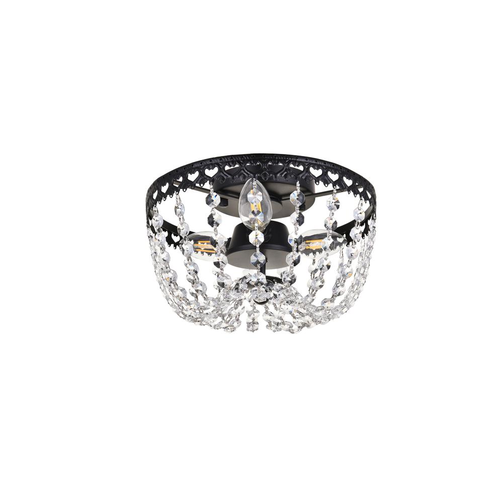Kylie 10 inch flush mount in black. Picture 6