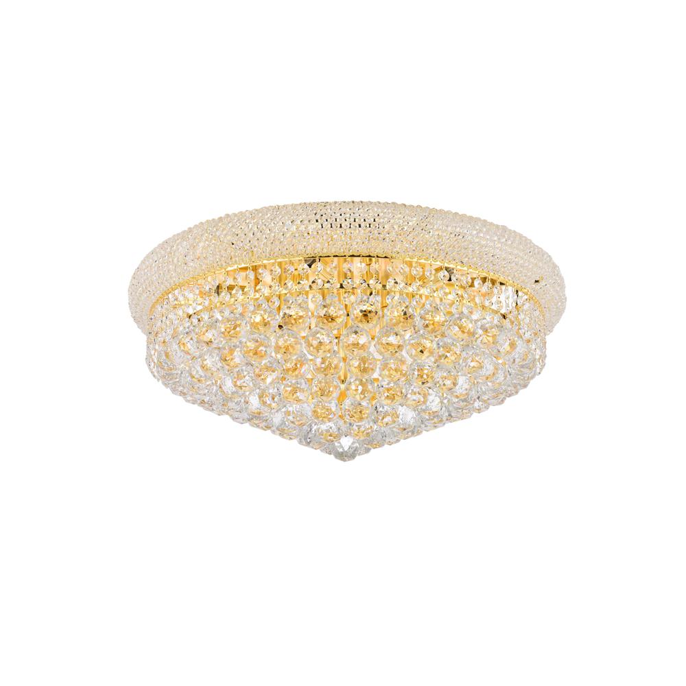 Primo 12 light Gold Flush Mount Clear Royal Cut Crystal. Picture 6
