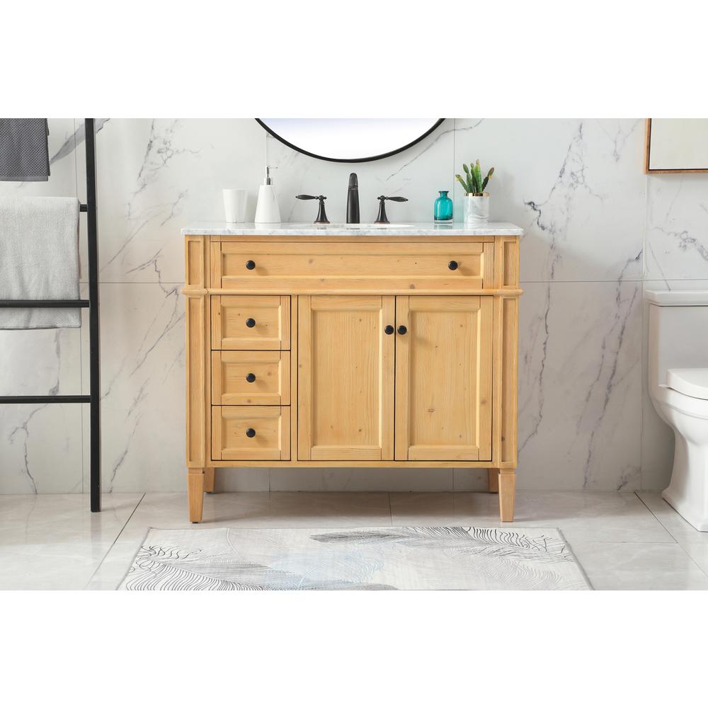 40 inch Single bathroom vanity in natural wood. Picture 14
