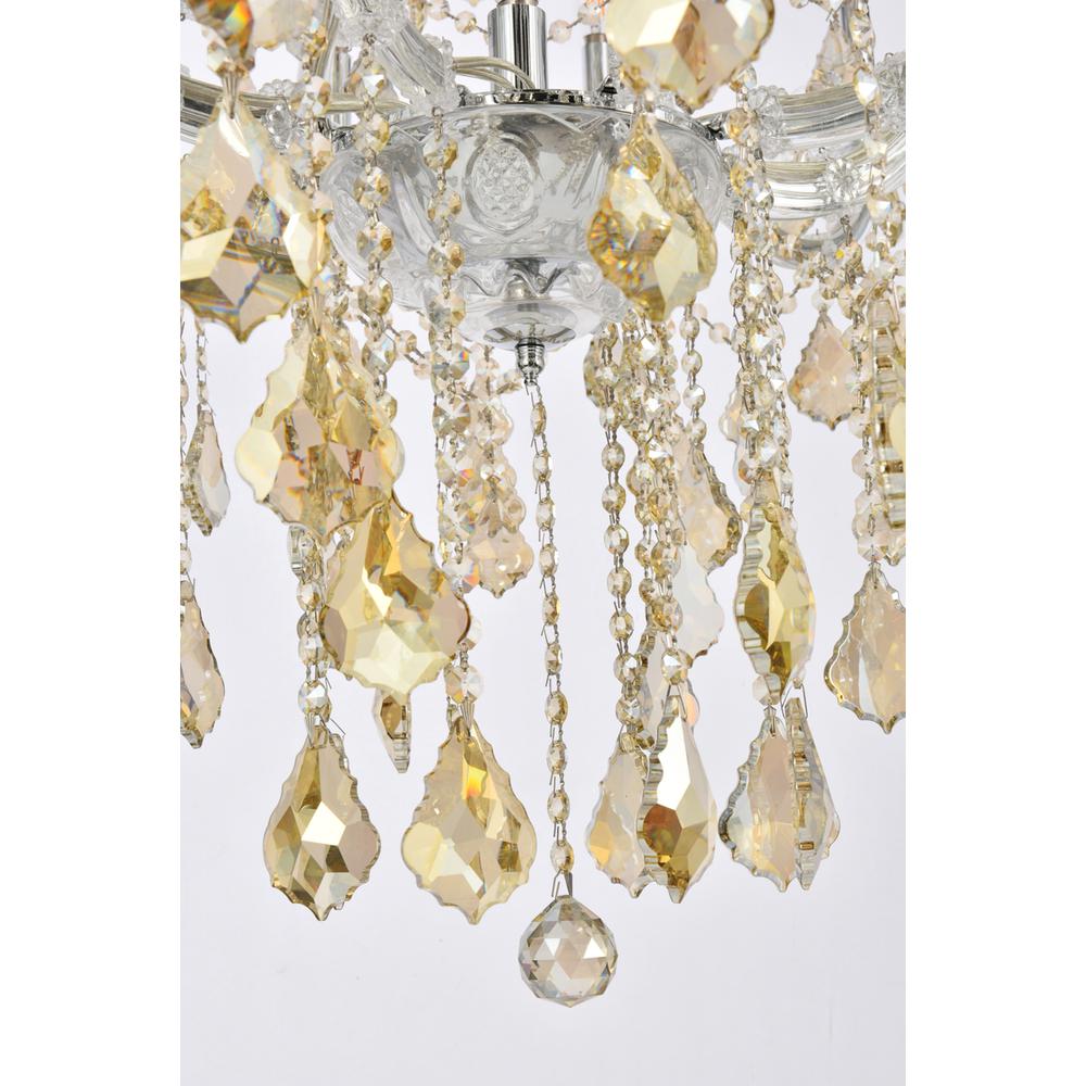 Maria Theresa 37 light Chrome Chandelier Golden Teak (Smoky) Royal Cut Crystal. Picture 3
