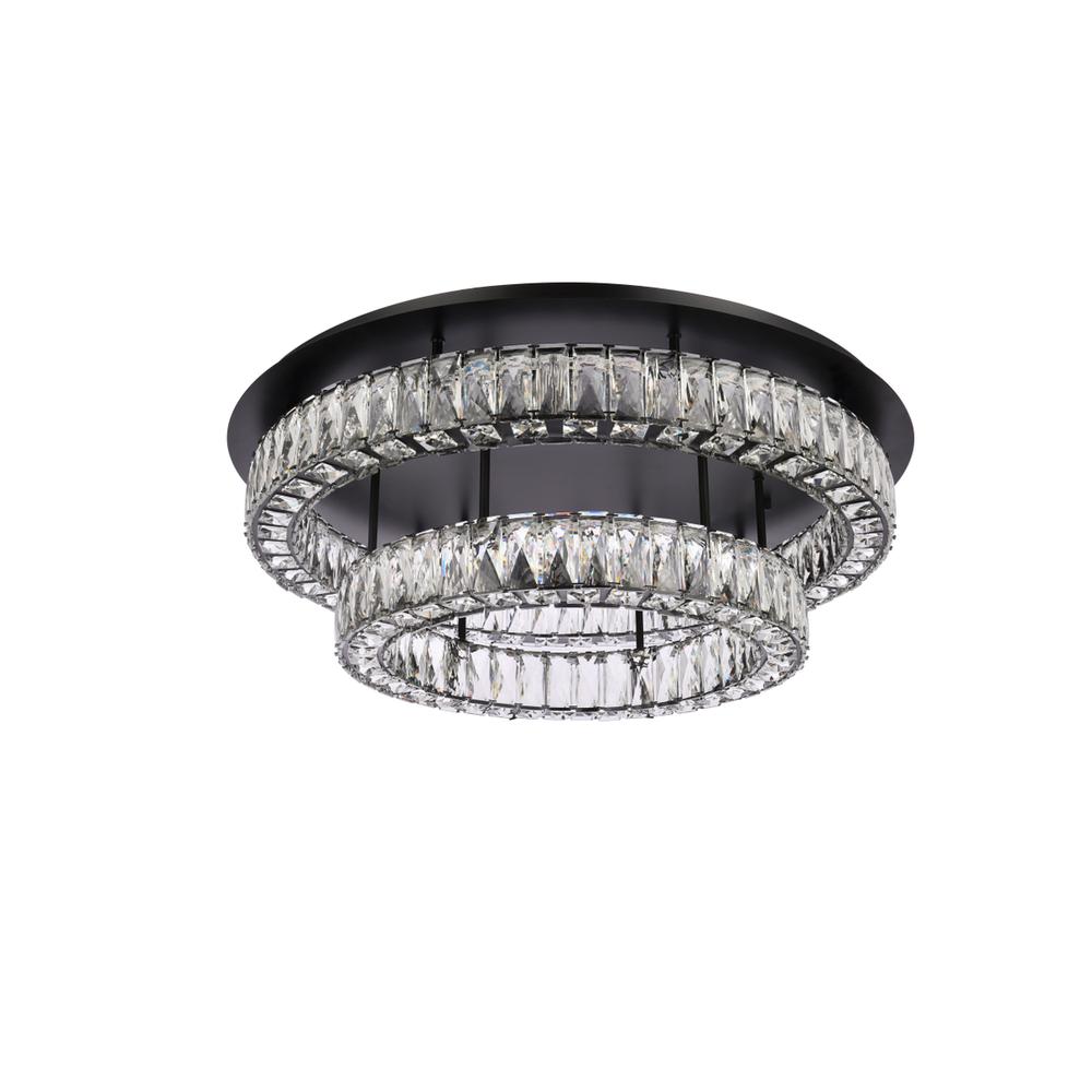 Monroe 30 inch LED double flush mount in black. Picture 6