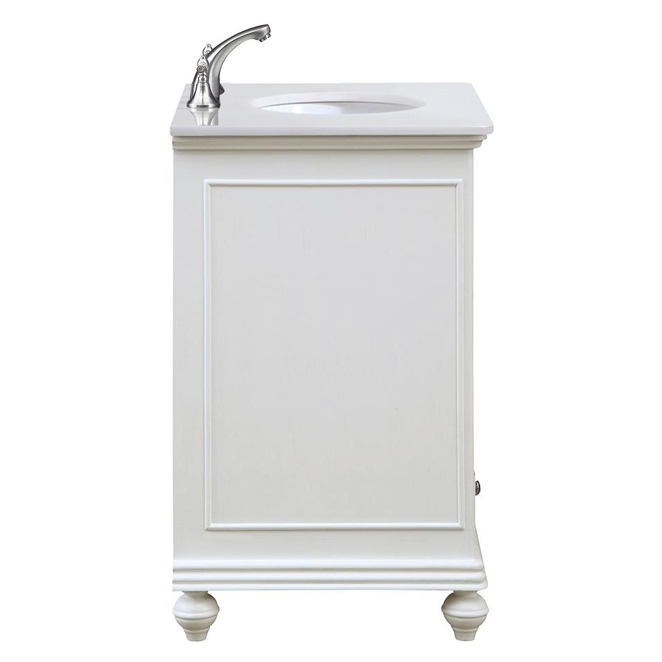 30 inch Single Bathroom vanity in Antique White. Picture 3
