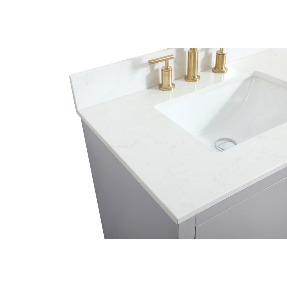 30 inch Single bathroom vanity in grey with backsplash. Picture 11