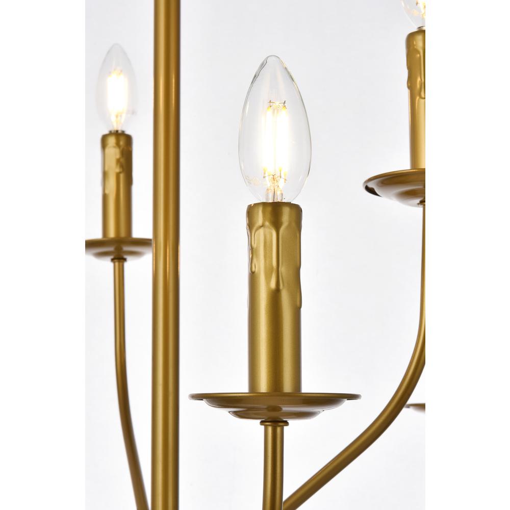 Westley 6 lights pendant in brass. Picture 4
