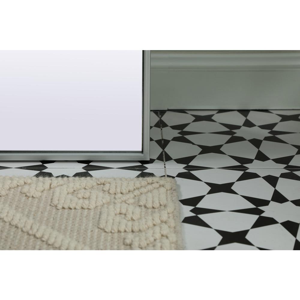 Metal Frame Arch Full Length Mirror 35x66 Inch in Silver. Picture 3