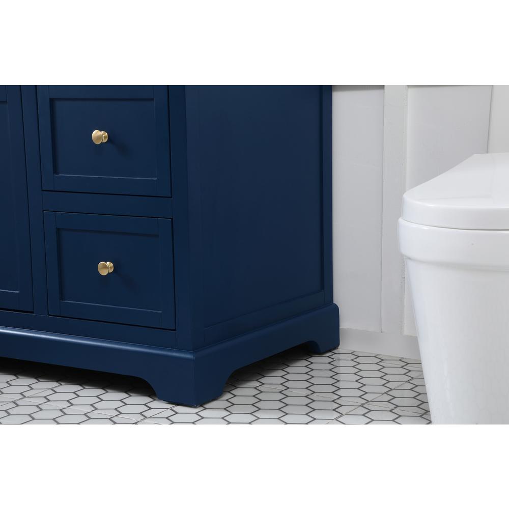 42 inch Single bathroom vanity in blue with backsplash. Picture 6