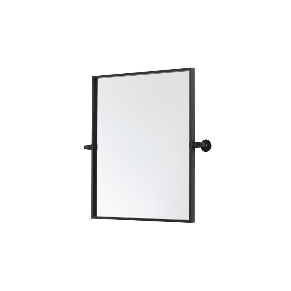 Rectangle Pivot Mirror 24X20 Inch In Black. Picture 4