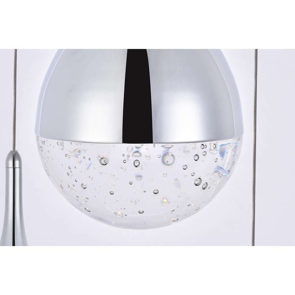 Amherst Collection LED 5-light chandelier 15in x 9in chrome finish. Picture 6