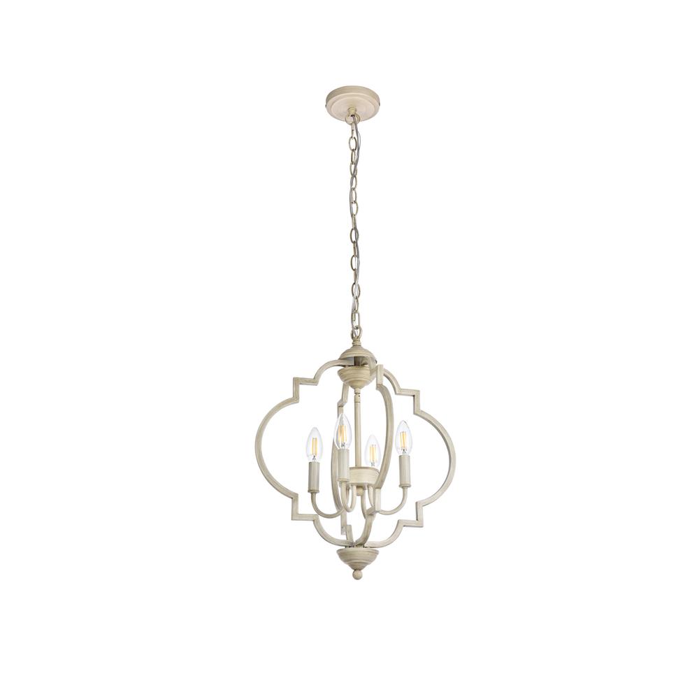 Sandara 4 lights pendant in weathered dove. Picture 6