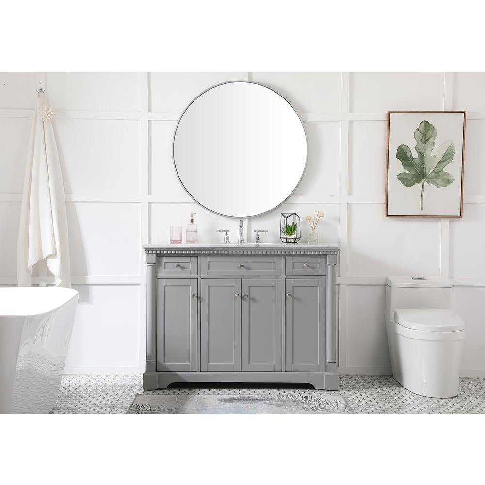 48 inch Single bathroom vanity in  Grey. Picture 4