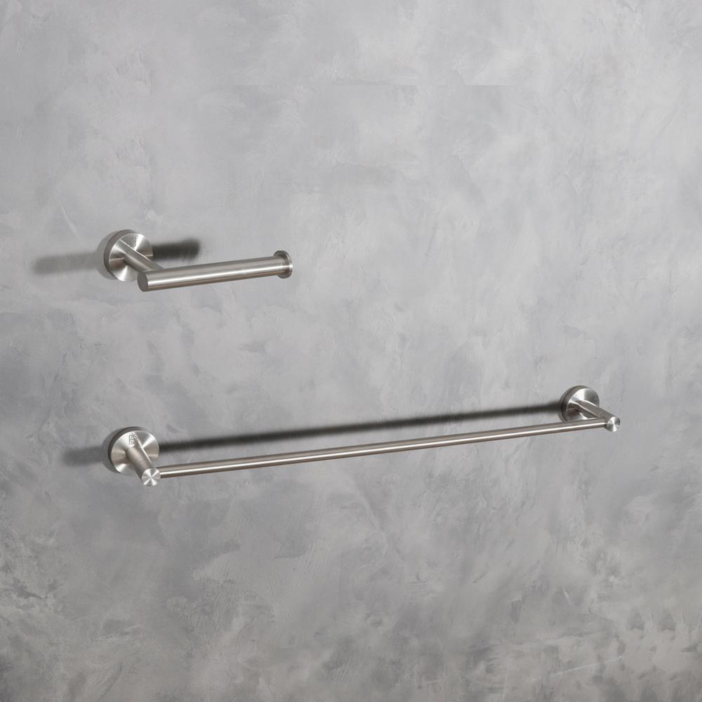 Alma 2-Piece Bathroom Hardware Set in Brushed Nickel. Picture 2