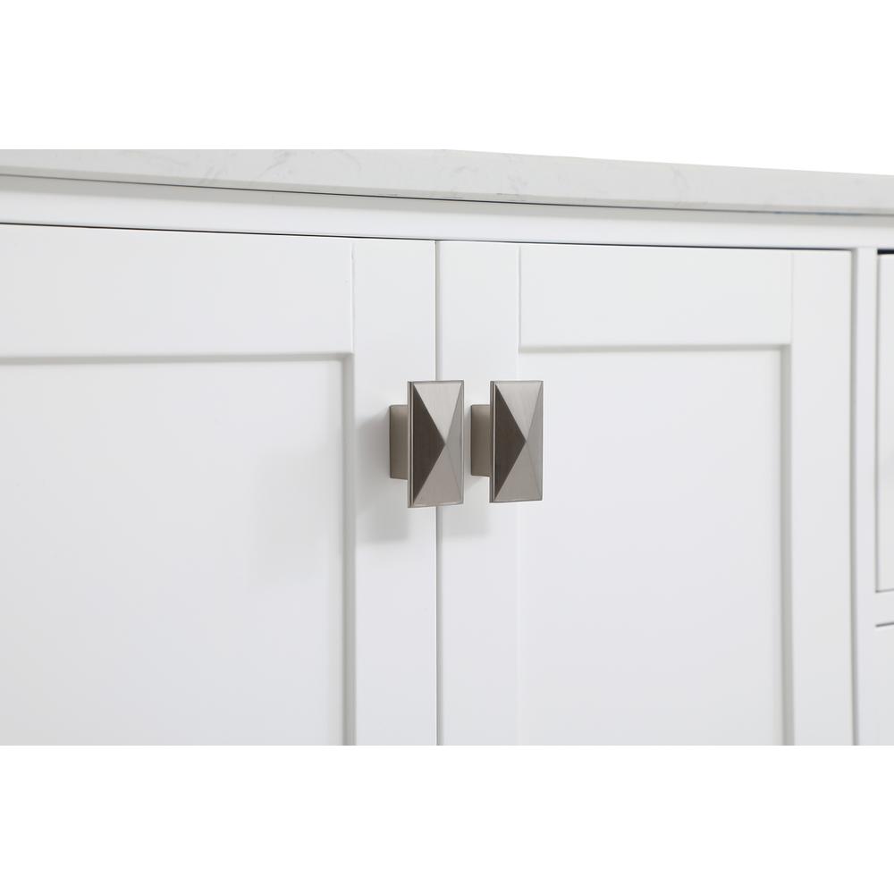 60 inch Double Bathroom Vanity in White. Picture 12