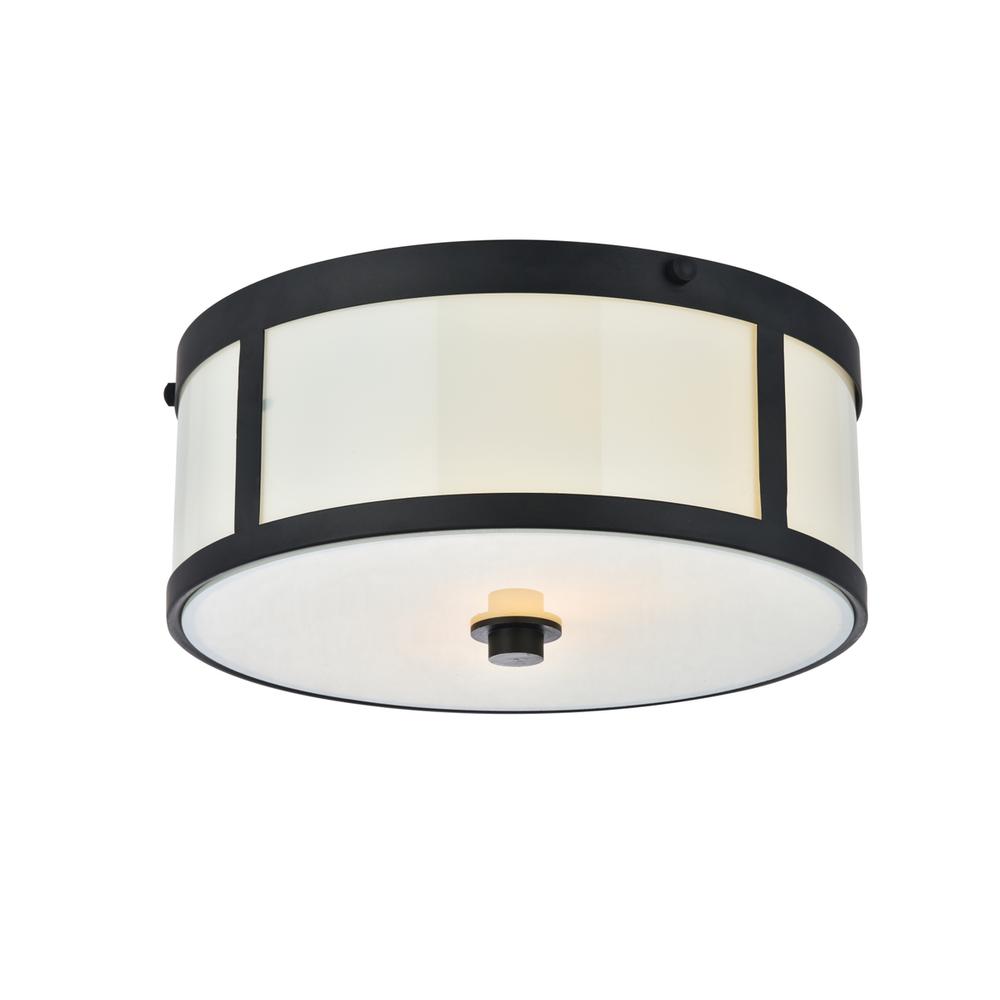 Hadrian 2 light 12 inch flat black flush mount. Picture 2