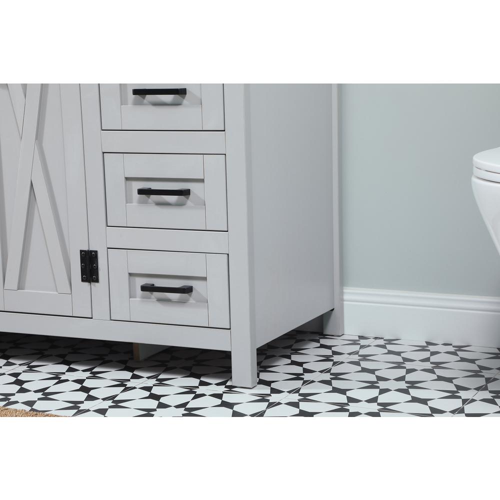 48 inch Single bathroom vanity in grey with backsplash. Picture 6