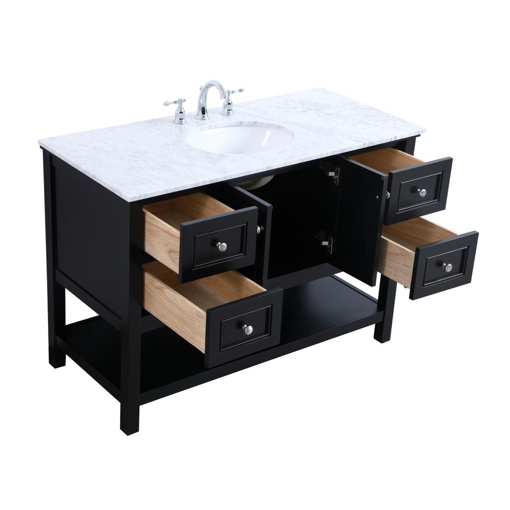 48 in. Single bathroom vanity set in Black. Picture 12