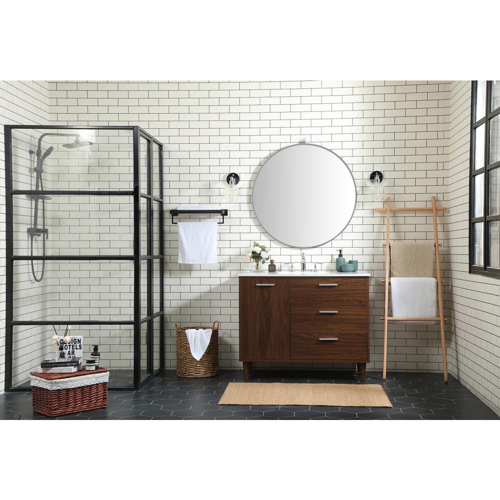 42 inch bathroom vanity in Walnut. Picture 4
