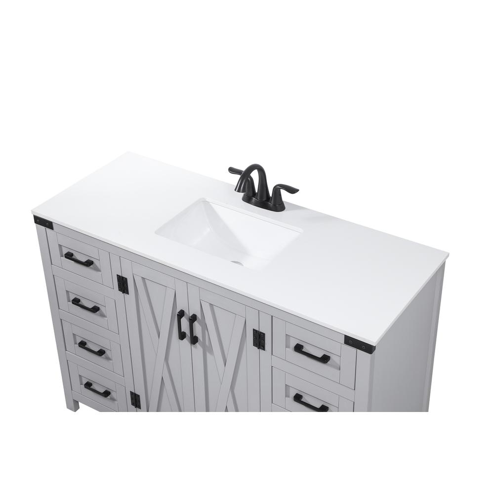 48 inch Single bathroom vanity in grey. Picture 10