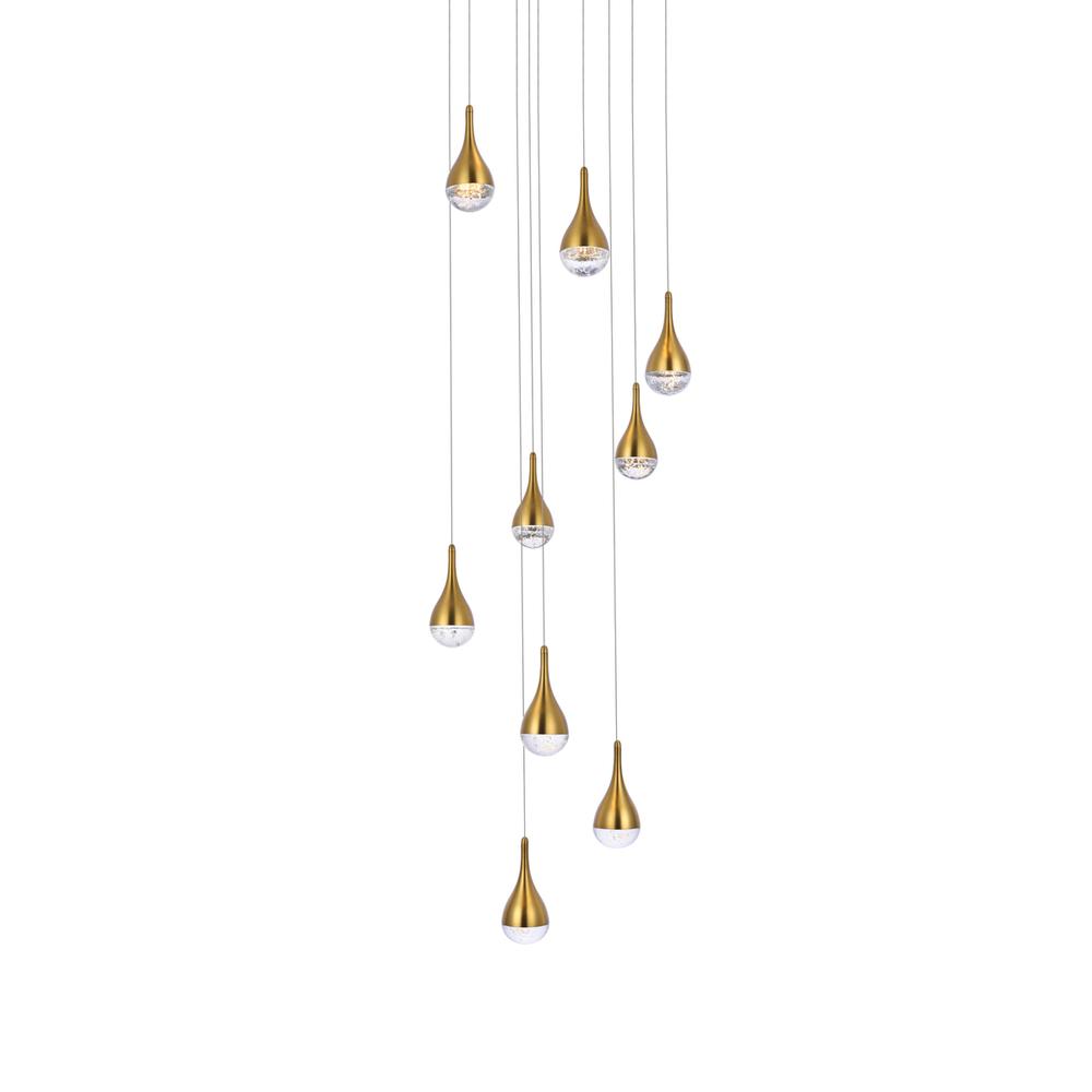 Amherst 24 inch LED chandelier in satin gold. Picture 2