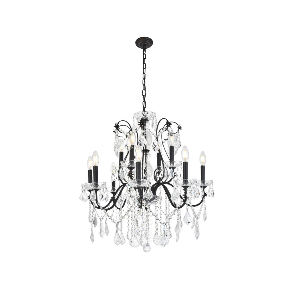 St. Francis 12 light Dark Bronze Chandelier Clear Royal Cut Crystal. Picture 1