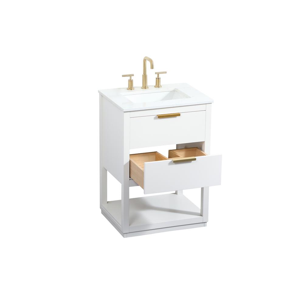 24 inch Single bathroom vanity in white. Picture 9