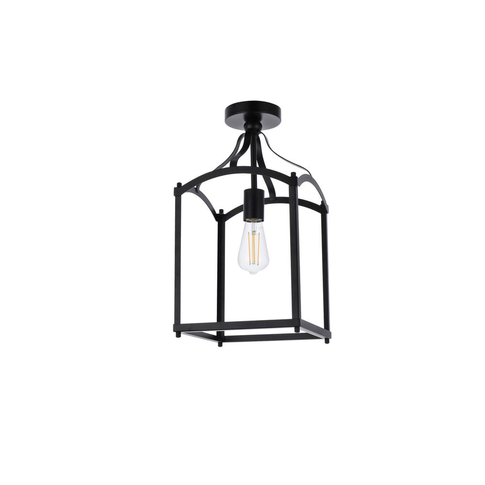 Janet 1 light flush mount in black. Picture 6