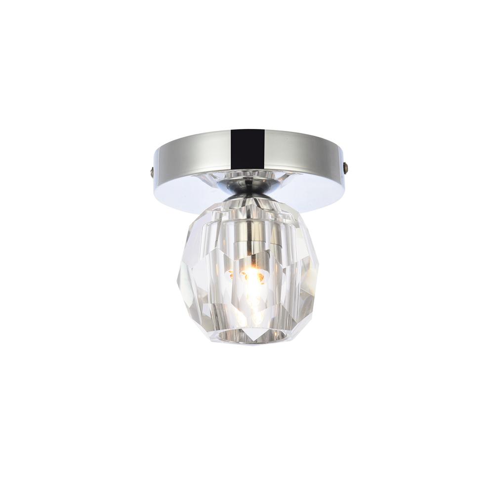 Eren 1 light chrome flush mount. Picture 1
