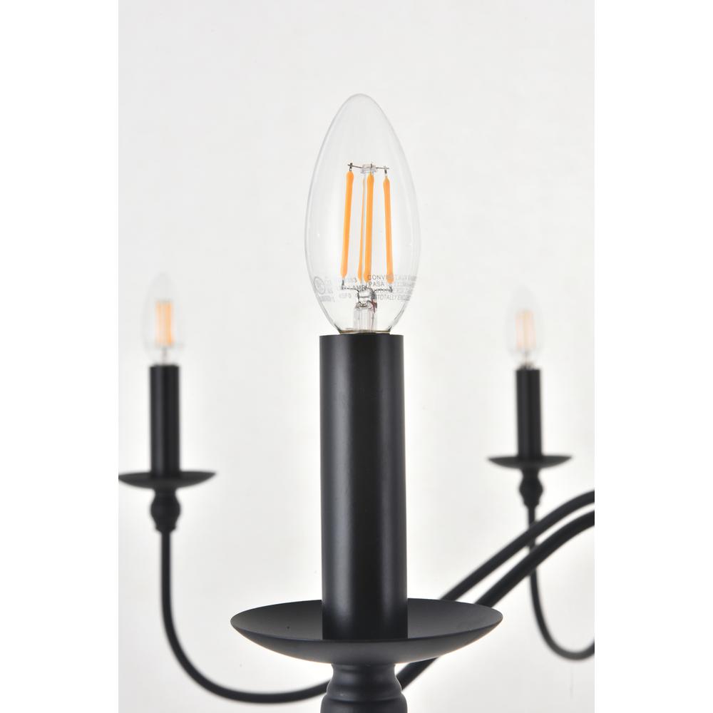 Rohan 8 light Matte Black Pendant. Picture 9