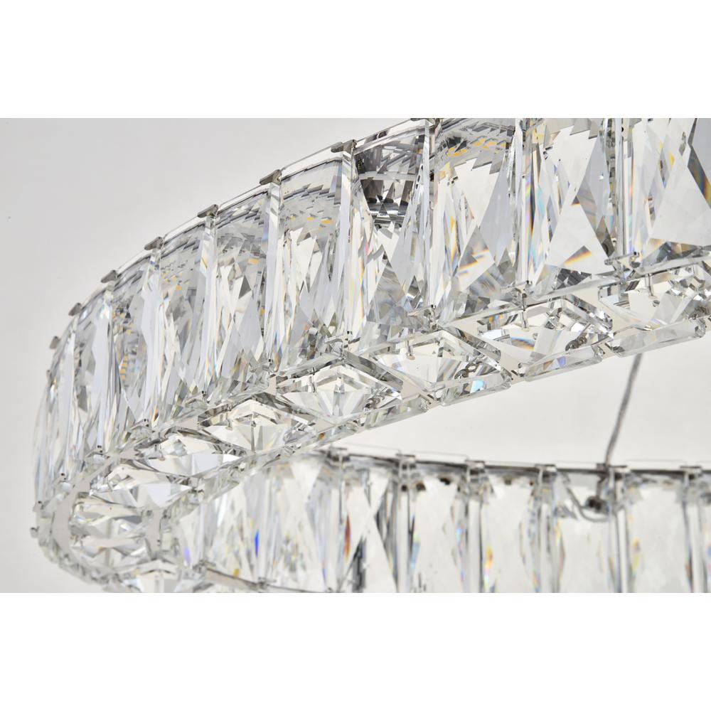 Monroe Integrated LED light Chrome Chandelier Clear Royal Cut Crystal. Picture 3