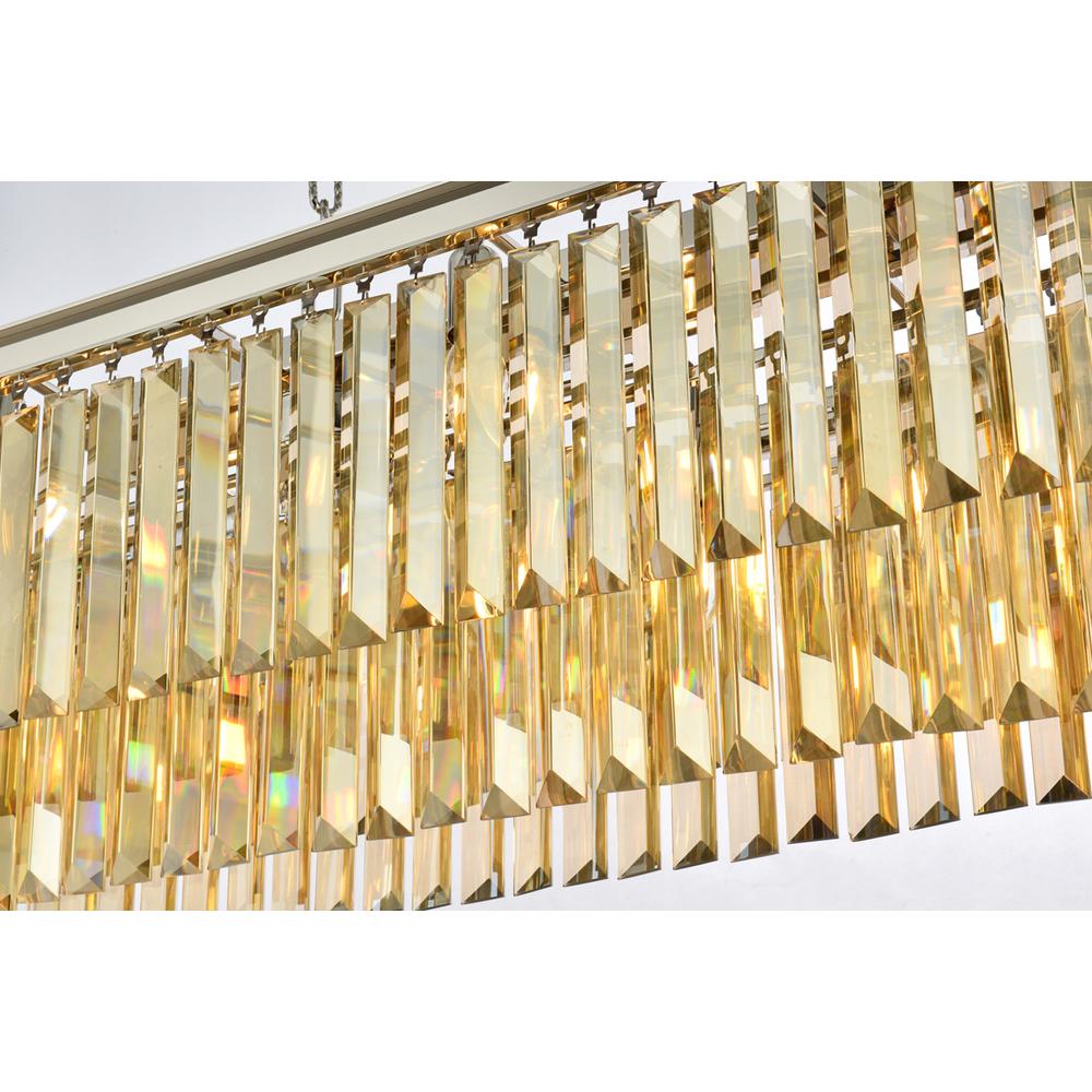 Sydney 12 light polished nickel Chandelier Golden Teak (Smoky) Royal Cut Crystal. Picture 3