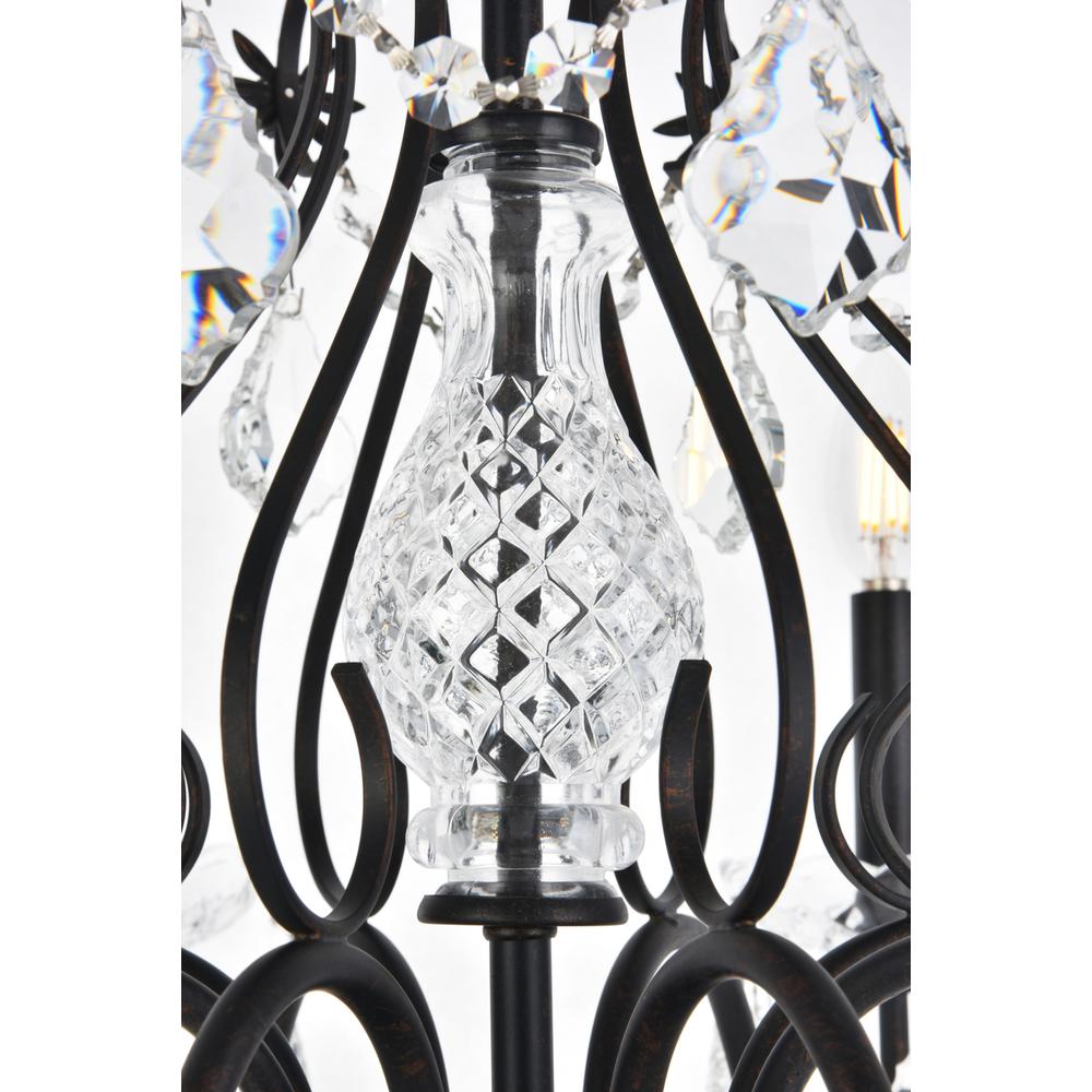St. Francis 8 light Dark Bronze Chandelier Clear Royal Cut Crystal. Picture 2