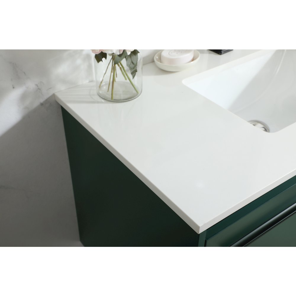 36 Inch Single Bathroom Vanity In Green. Picture 6