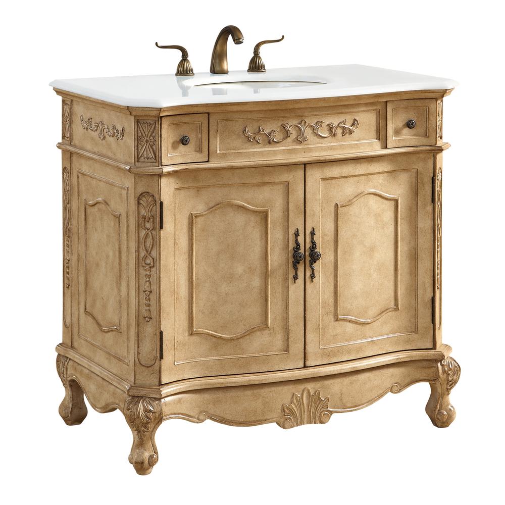36 inch Single Bathroom vanity in Antique Beige. Picture 13