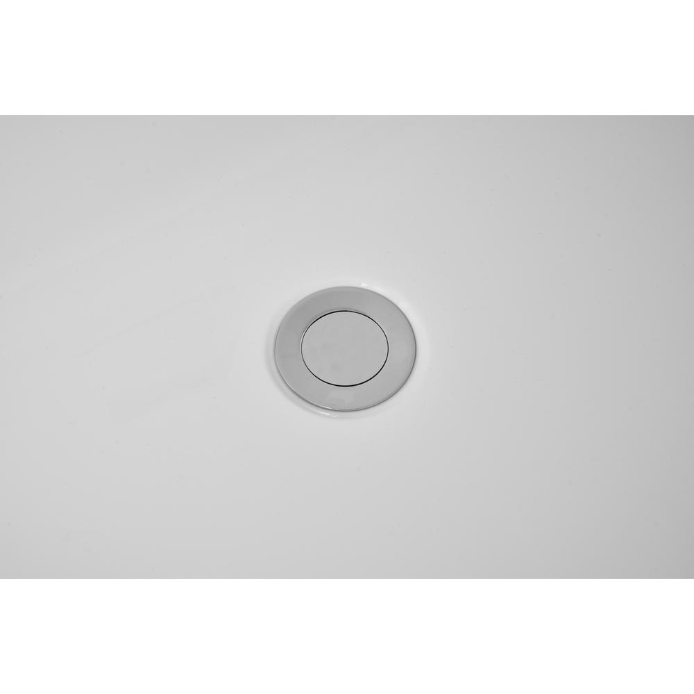 54 inch soaking double slipper bathtub in glossy white. Picture 11