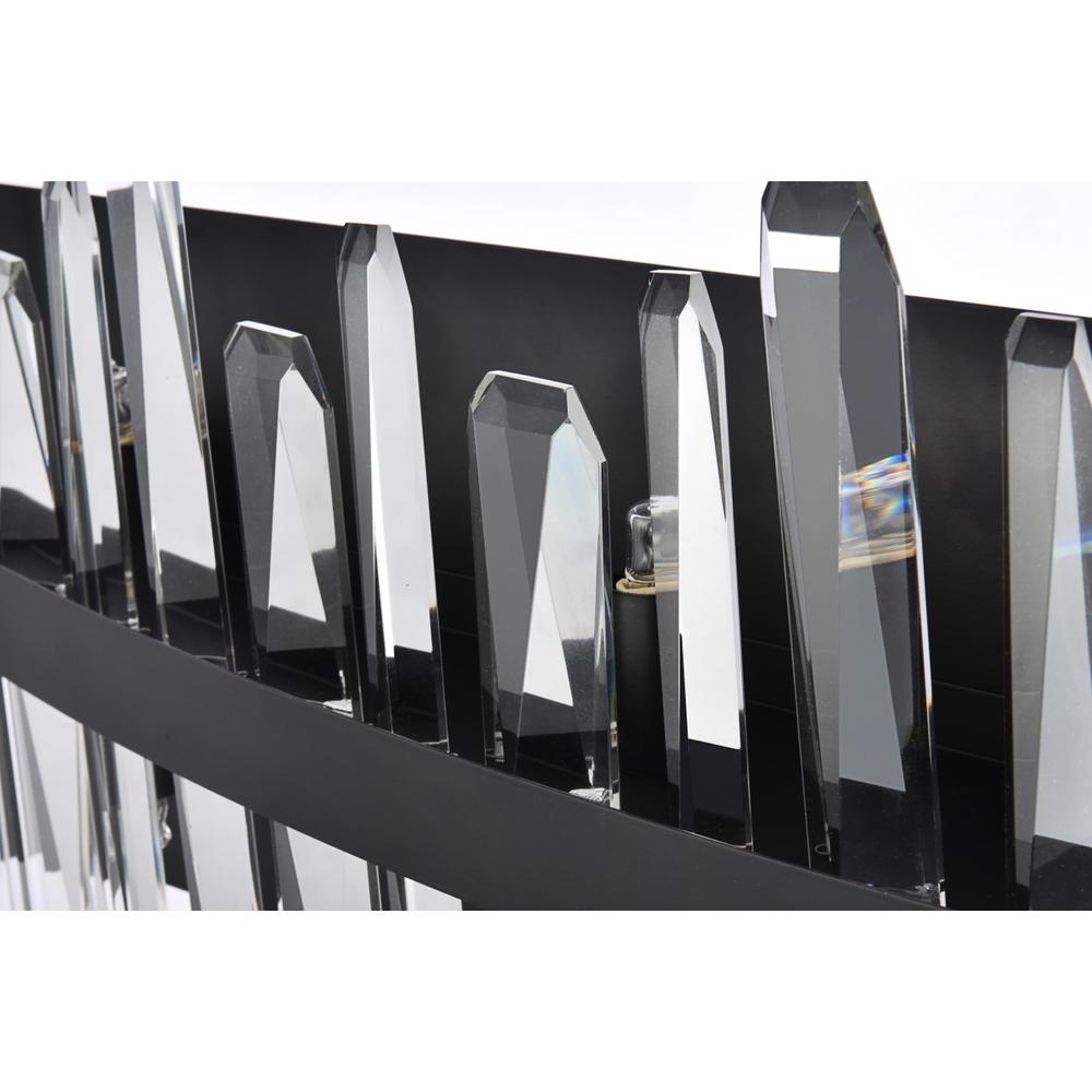 Serena 36 inch crystal bath sconce in black. Picture 4
