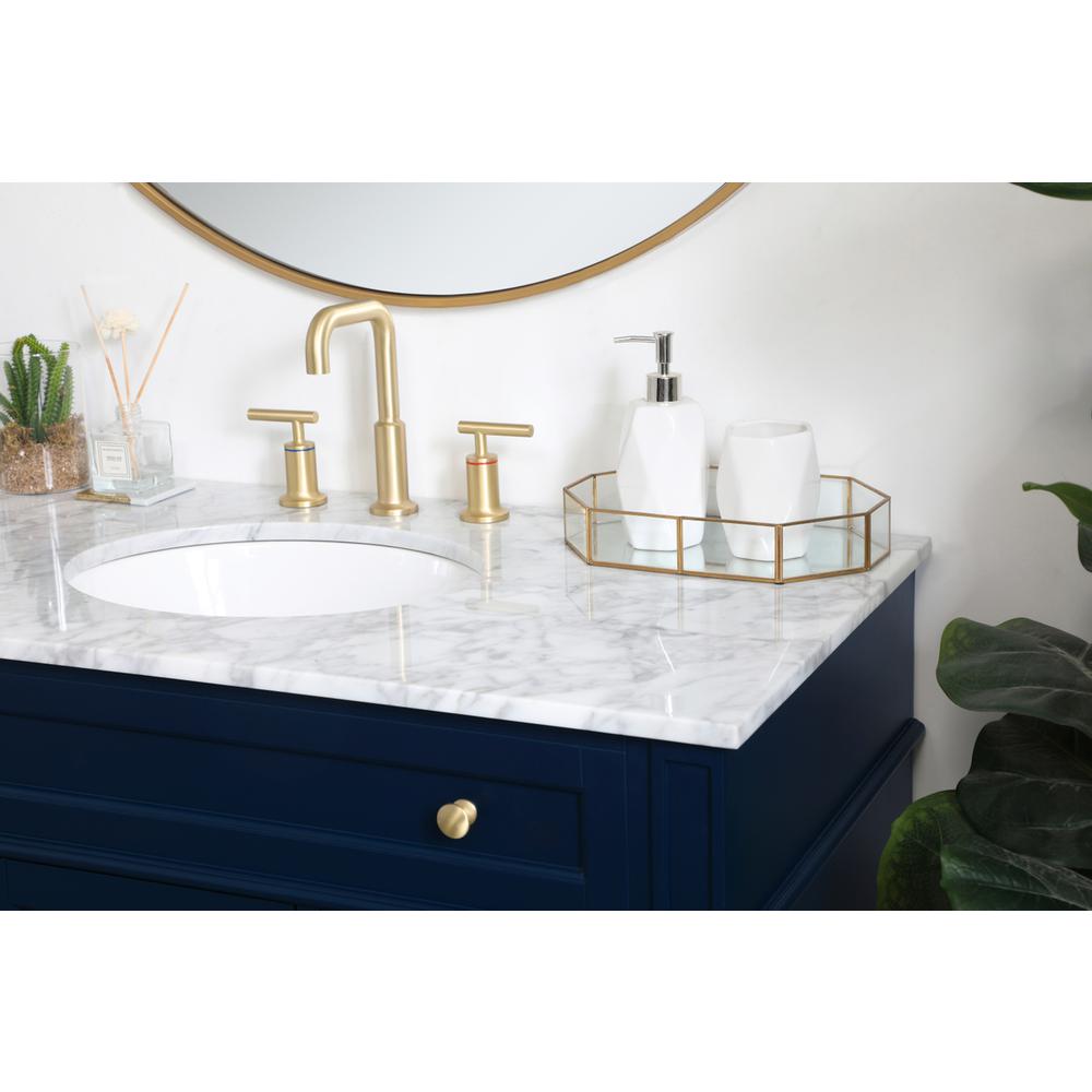 42 inch Single bathroom vanity in blue. Picture 5