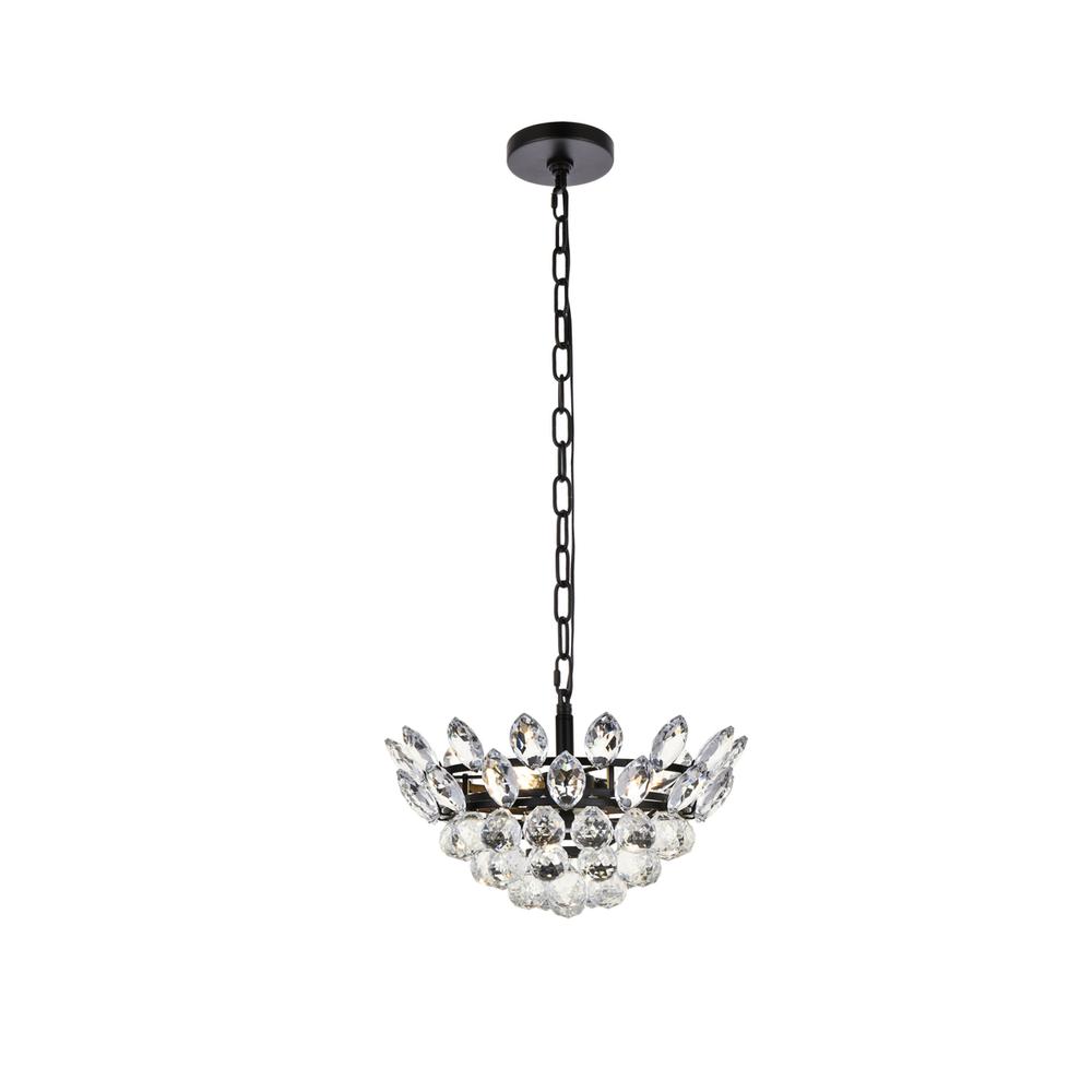Emilia 14 inch pendant in black. Picture 1