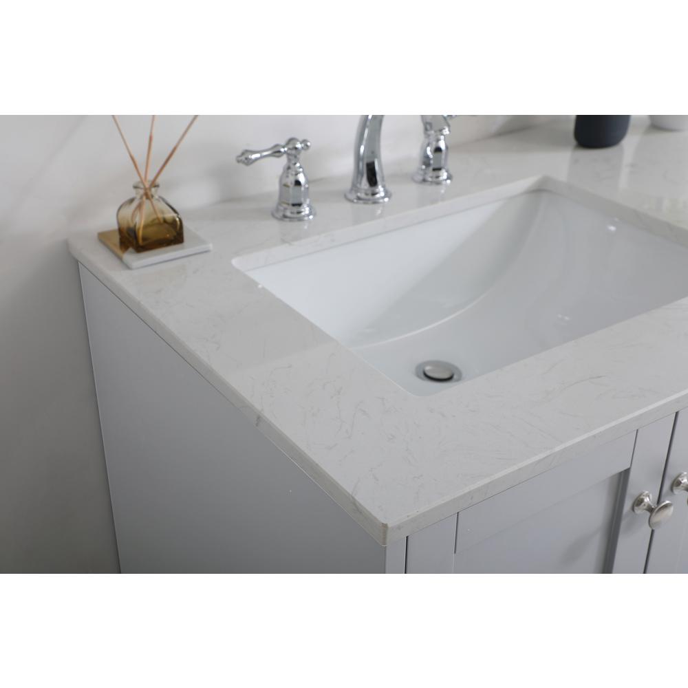 60 inch Double Bathroom Vanity in Grey. Picture 4
