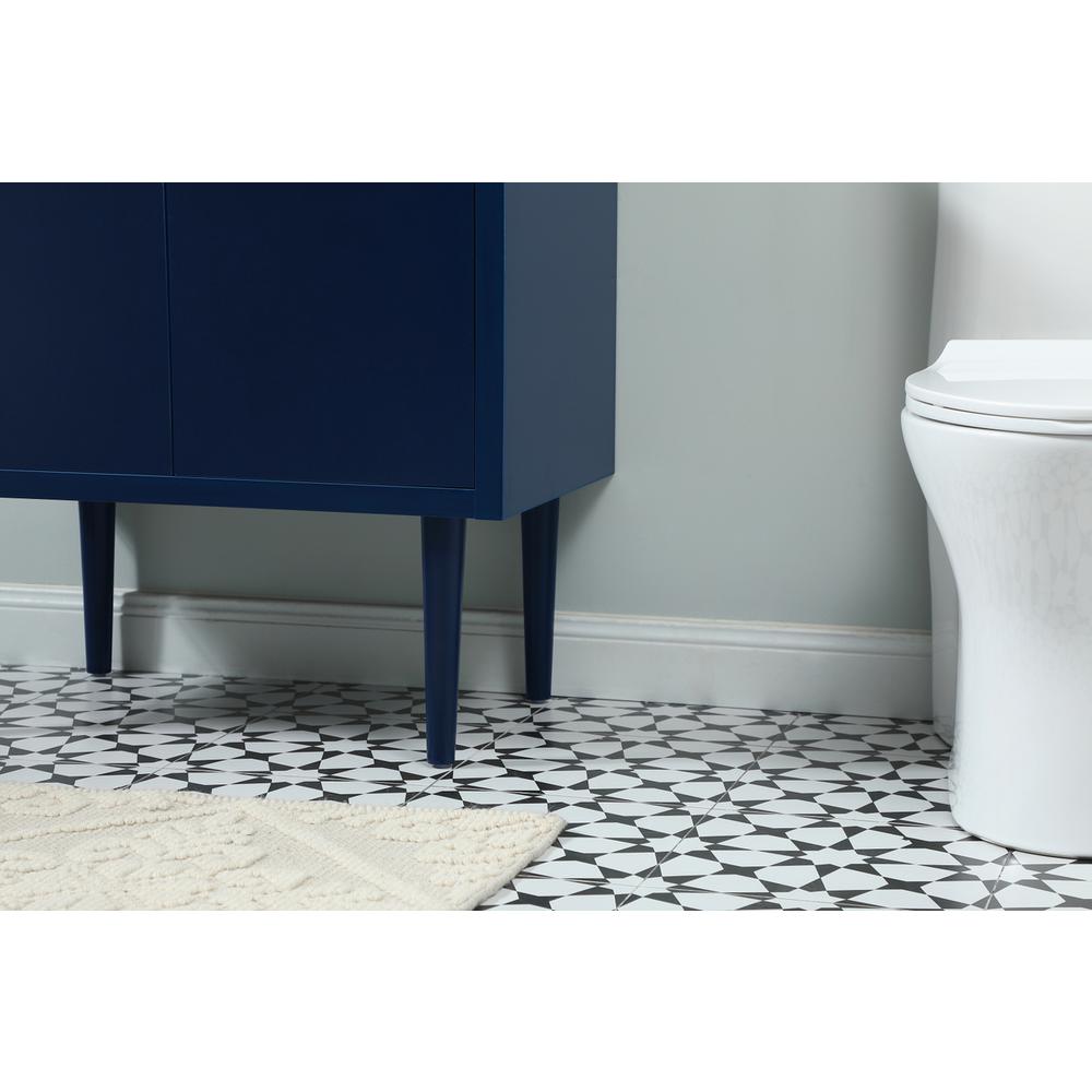 30 inch Single bathroom vanity in blue. Picture 9
