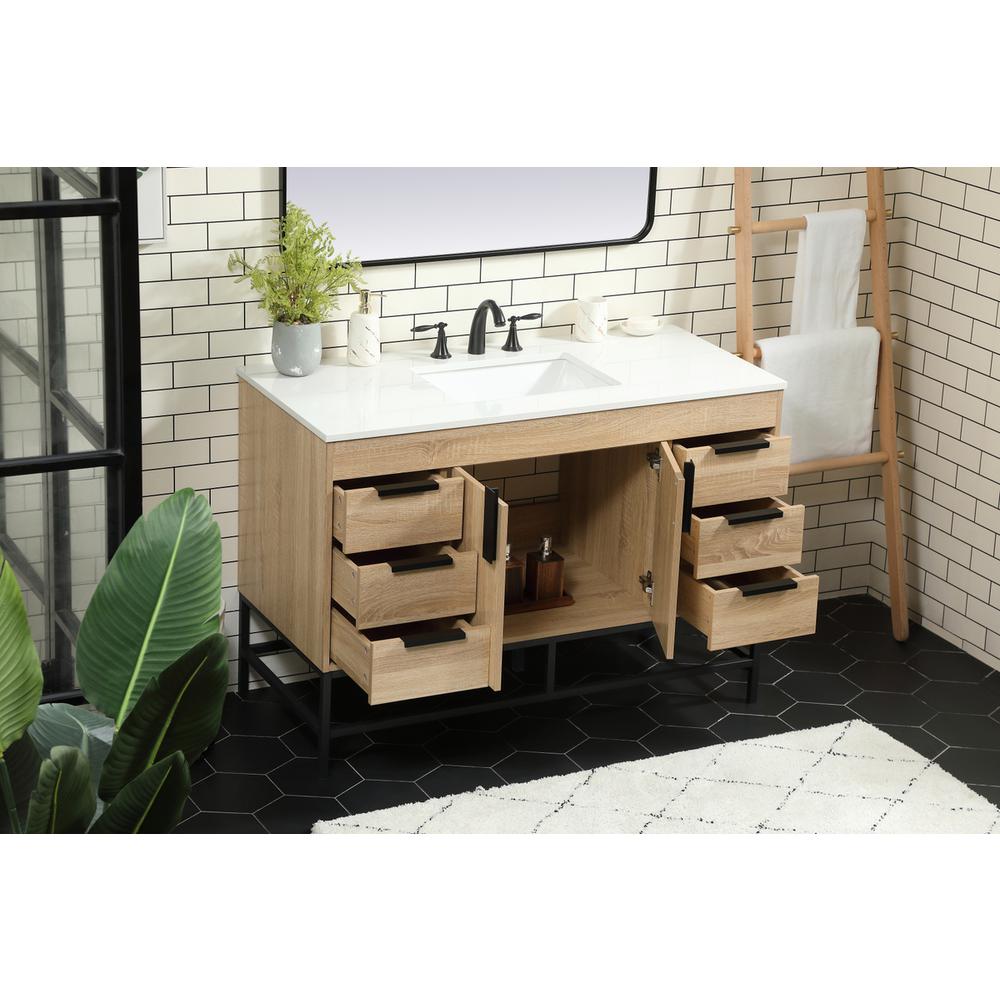 48 inch Single bathroom vanity in mango wood. Picture 3