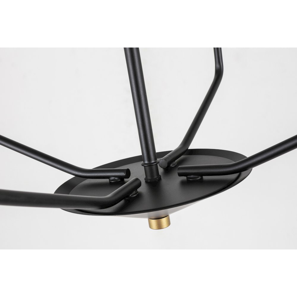 Enzo 4 Light Black And Brass Pendant. Picture 9