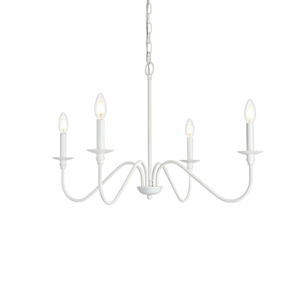 Rohan 30 inch chandelier in White. Picture 2