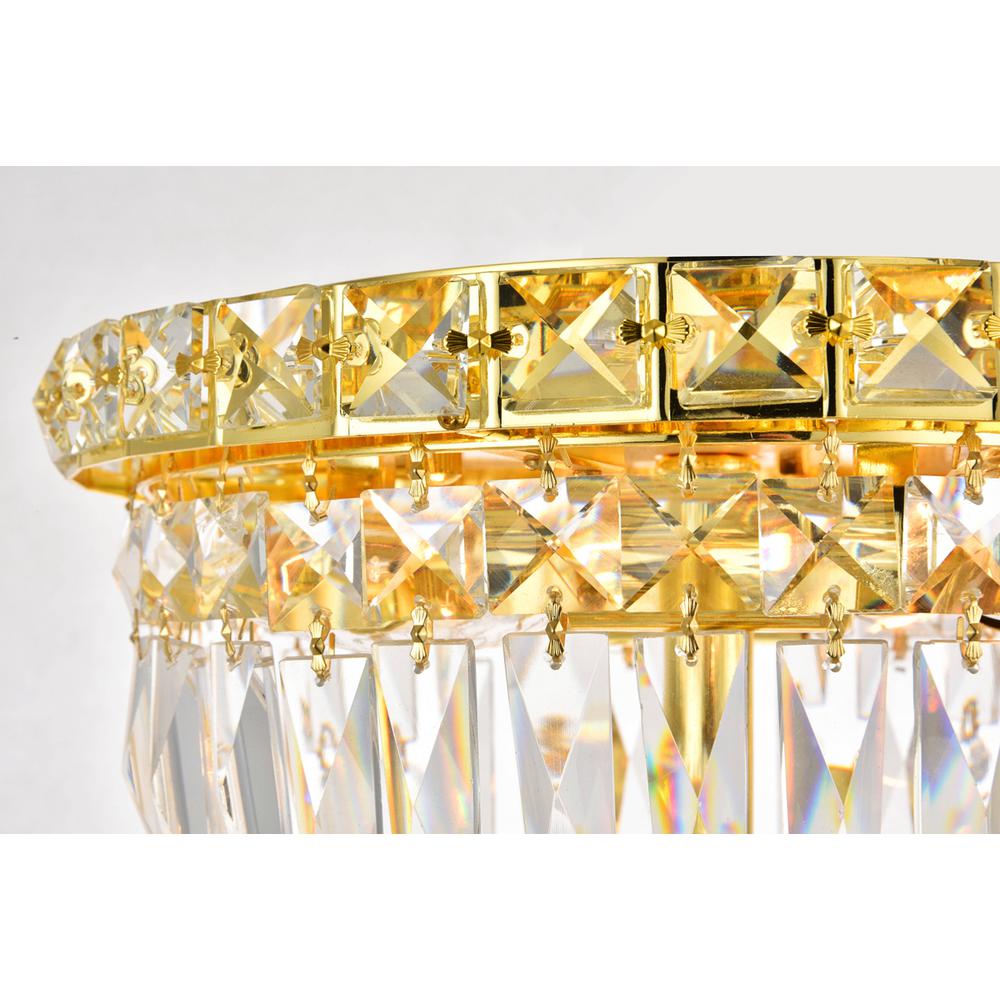 Wiley Collection Flush Mount D10in H8in Lt:4 Gold Finish. Picture 2
