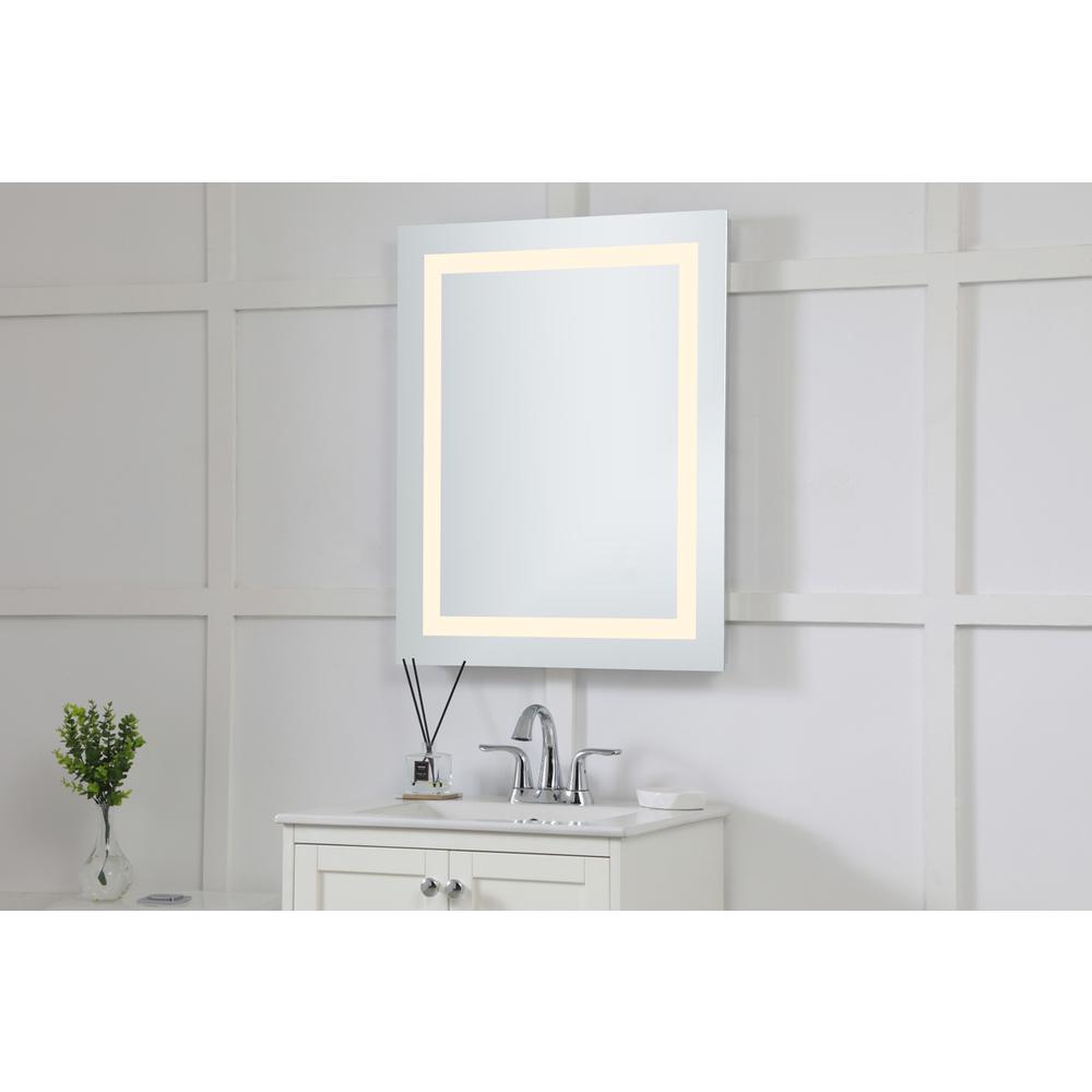 LED Hardwired Mirror Rectangle W24H30 Dimmable 3000K. Picture 5