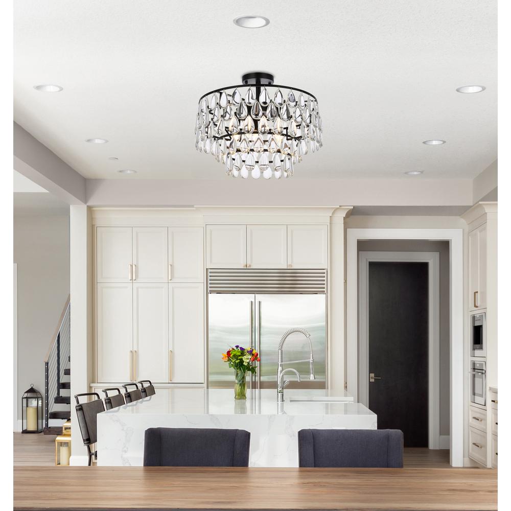 Mila 18 inch flush mount in black. Picture 8