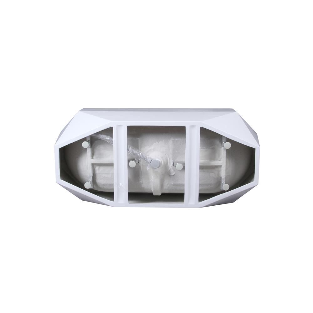 67 inch soaking diamond style bathtub in glossy white. Picture 13