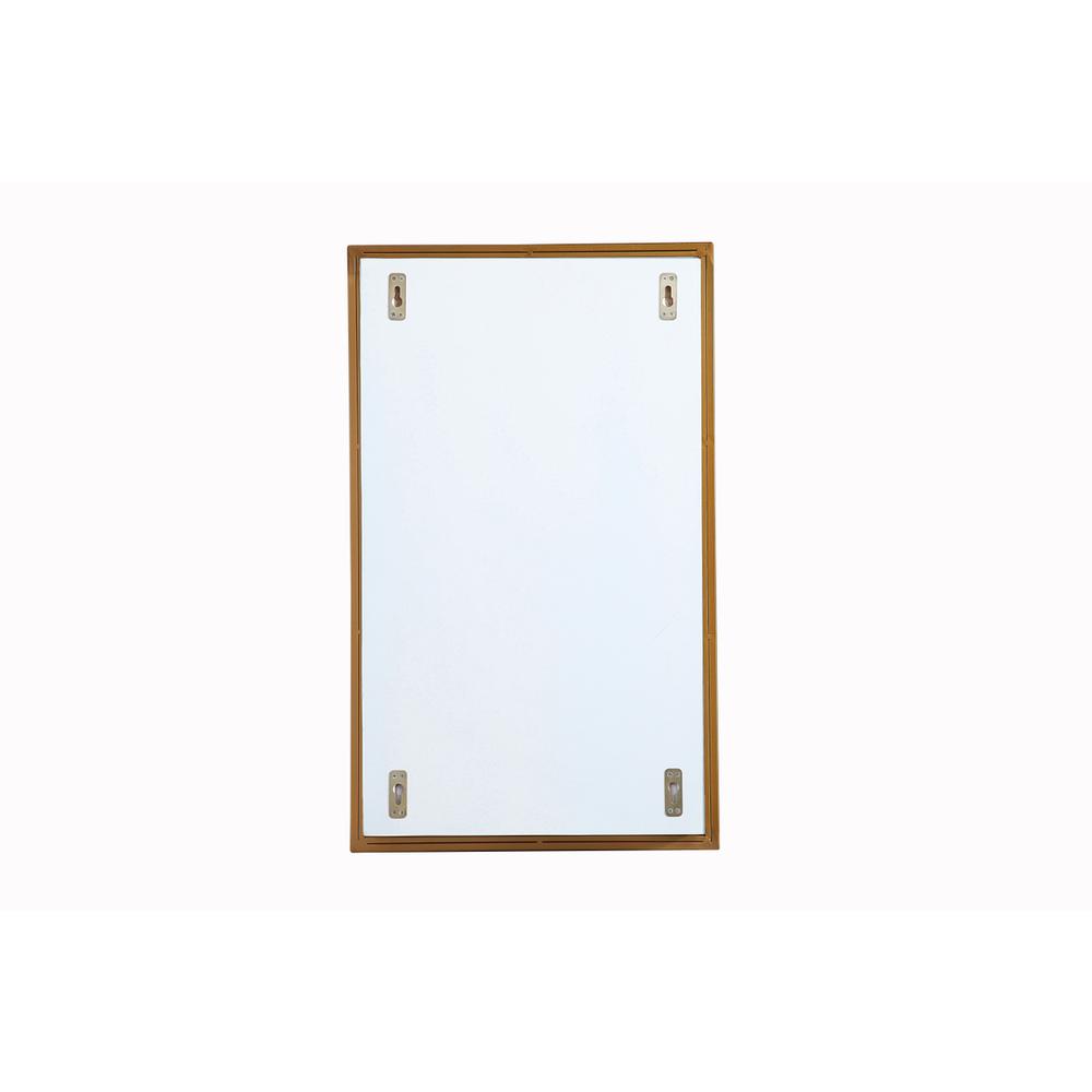 Metal mirror medicine cabinet 17 inch x 28 inch in Brass. Picture 7