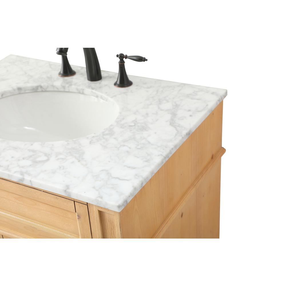 30 inch Single bathroom vanity in natural wood. Picture 11