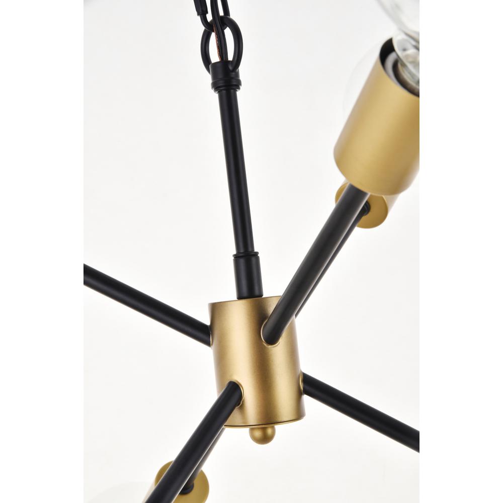 Nolan 6 Light matte black Pendant. Picture 3