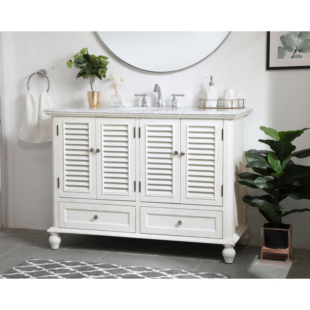 48 inch Single Bathroom Vanity in Antique White. Picture 2