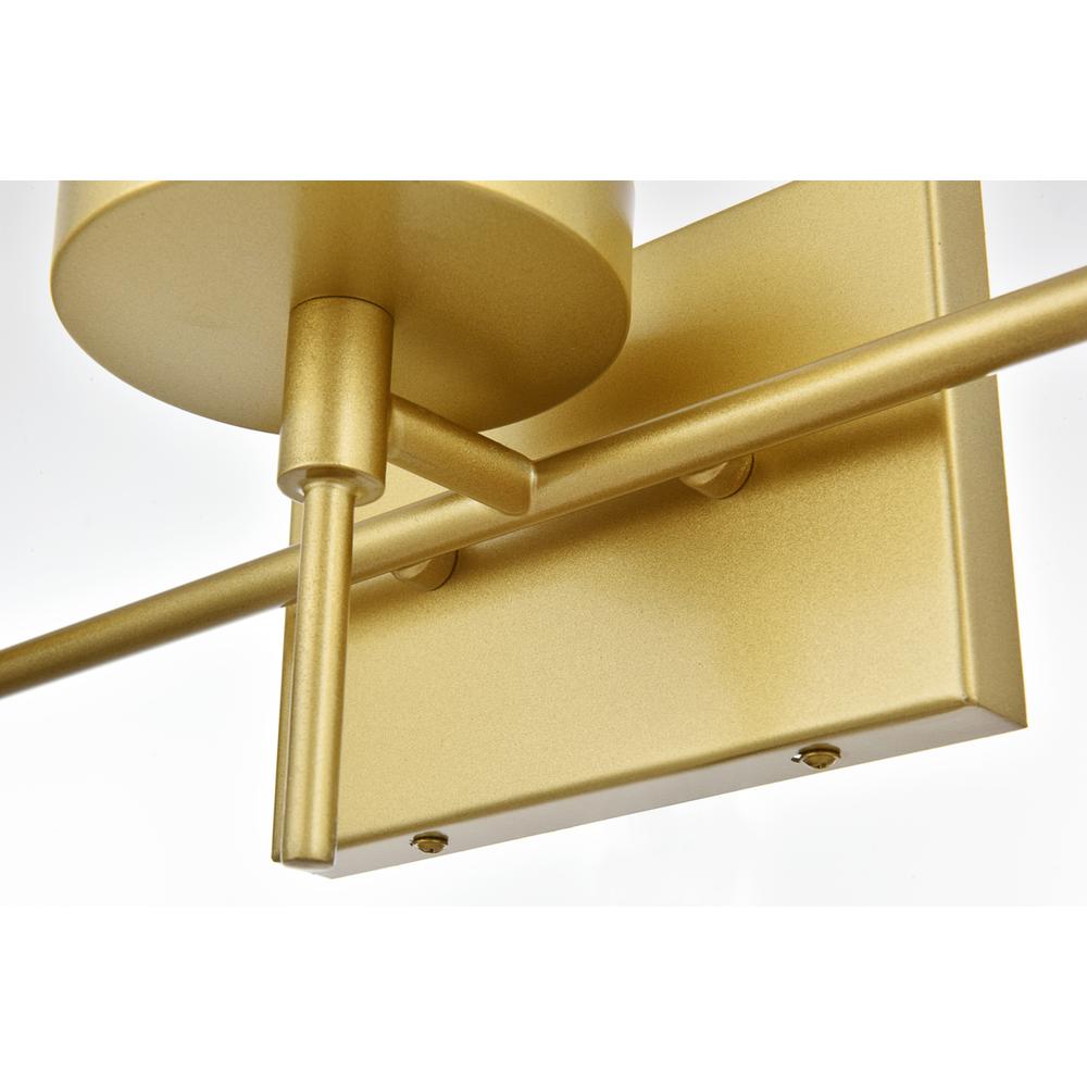 Benny 3 light Brass and Clear Bath Sconce. Picture 5
